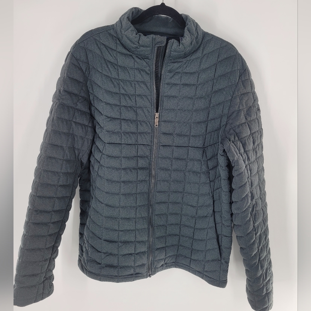 Ben Sherman  Womens Quilted Full Zip Jacket Dark Green Size L Lightweight